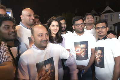Raashi Khanna Watch Jai Lava Kusa With Her Fans  In London